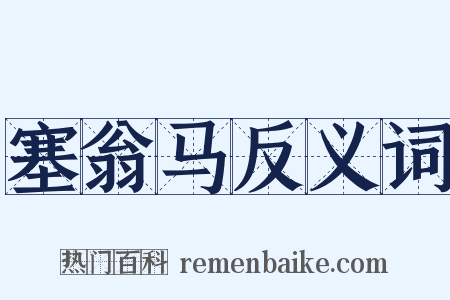 塞翁马反义词是什么意思的图片